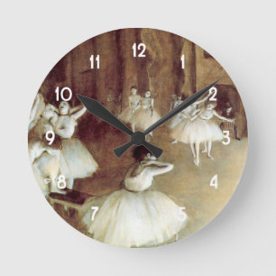 Degas' Rehearsal on Stage Round Clock