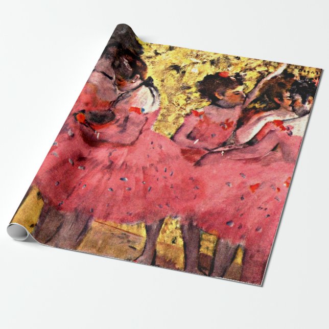 Degas - The Pink Dancers, fine art painting Wrapping Paper (Unrolled)