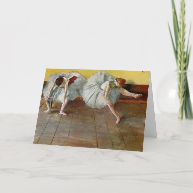 Degas Two Ballet Dancers Greeting Card (Front)