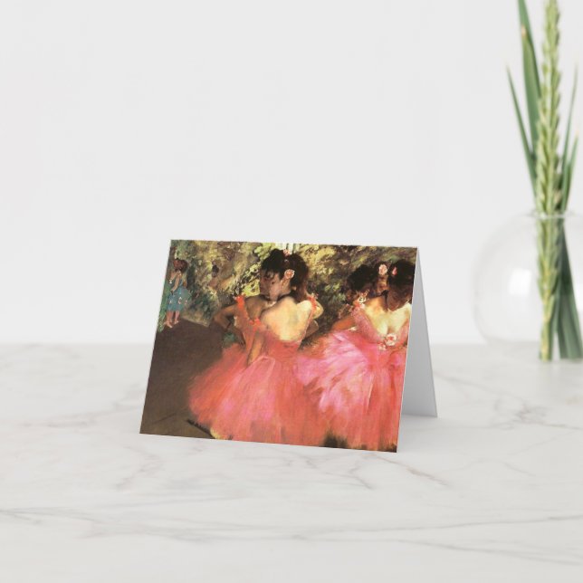 Dégazez les danseurs dans la carte de note rose (Devant)