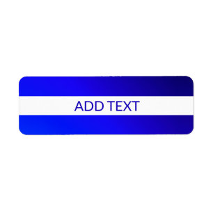 Dégradé bleu et texte modifiable sur bande blanche