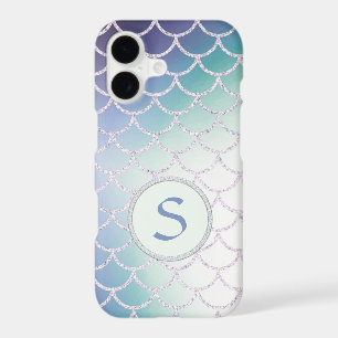 Dégradé bleu sarcelle Luxe Monogramme écailles de 