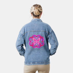 Dégradé de rose et violet en forme de cœur, motif