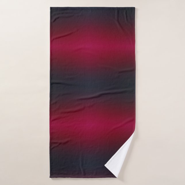 Dégradé du charbon de la marine rouge foncé (Serviette de bain)