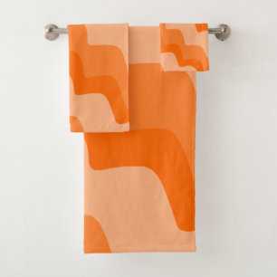 Dégradé ondulé orange des vagues océaniques