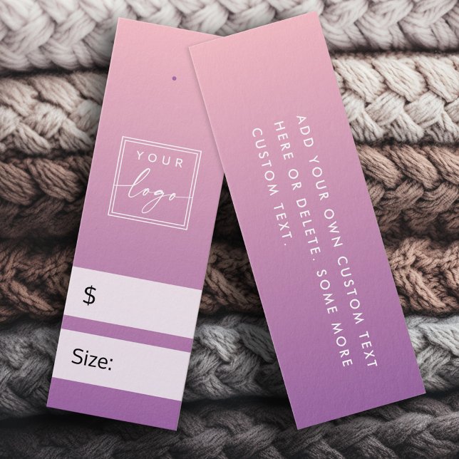 dégradé rose violet do-it-yourself prix de la bali (Pink purple gradient DIY price hang tag)