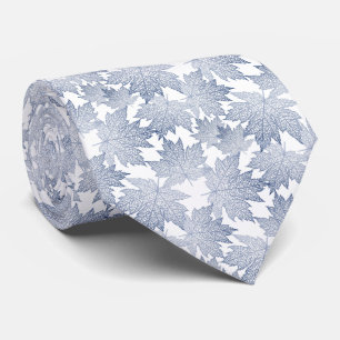 degraded marine blue autumn leaves tie