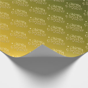 Degraded Mustard Christmas Gift Paper