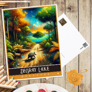 DeGray Lake, Arkansas Vintage Painting Postcard