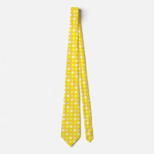 Degré de Cravate à motif Jacquard jaune