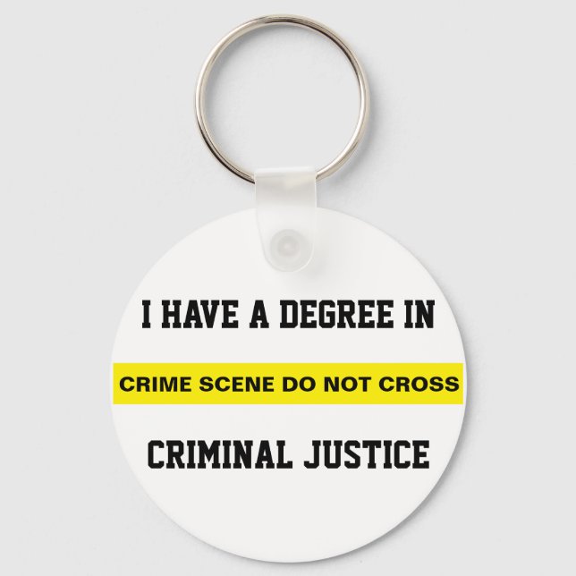 Degree in Criminal Justice Keychain (Front)