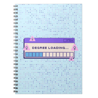 "Degree Loading..." Digital/Pixelated College Notebook