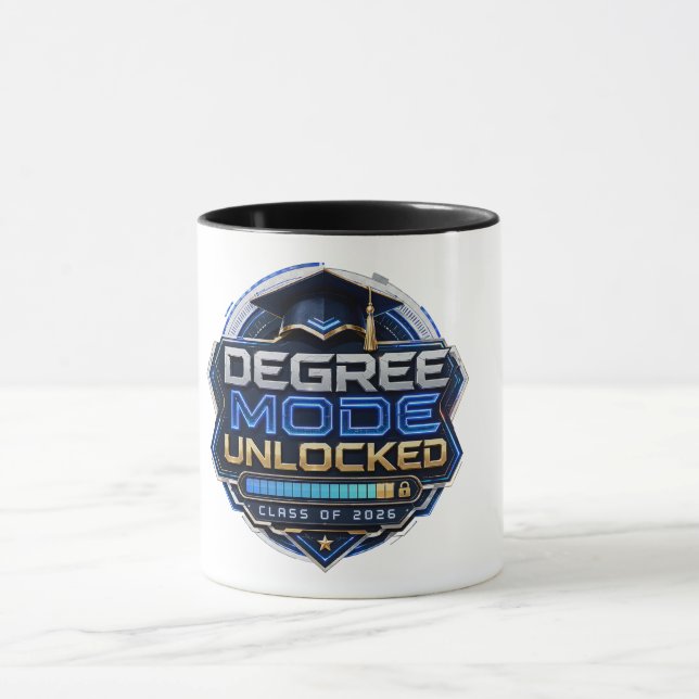 Degree Mode Unlocked Class of 2026 Graduation Mug (Center)