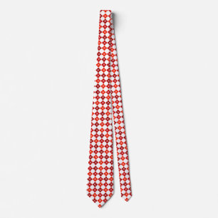 Degrees of Red Argyle Custom Necktie