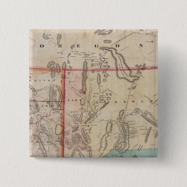 DeGroot's Map of Nevada Territory 2 Inch Square Button (Front)
