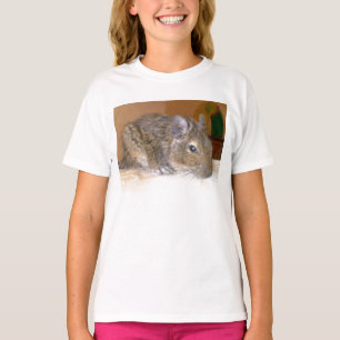 Degu relaxing cute girls t shirt