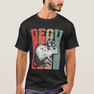 Degu Vintage Retro Rodent Gift T-Shirt