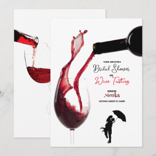 Dégustation de vin Invitations de douche nuptiale