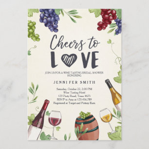 Dégustation de vins invitation pour les douches nu