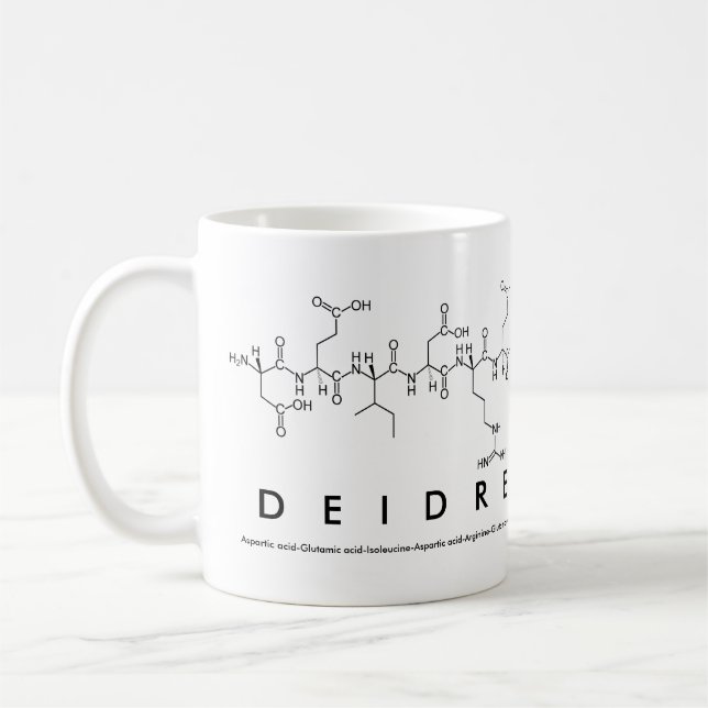 Deidre peptide name mug (Left)