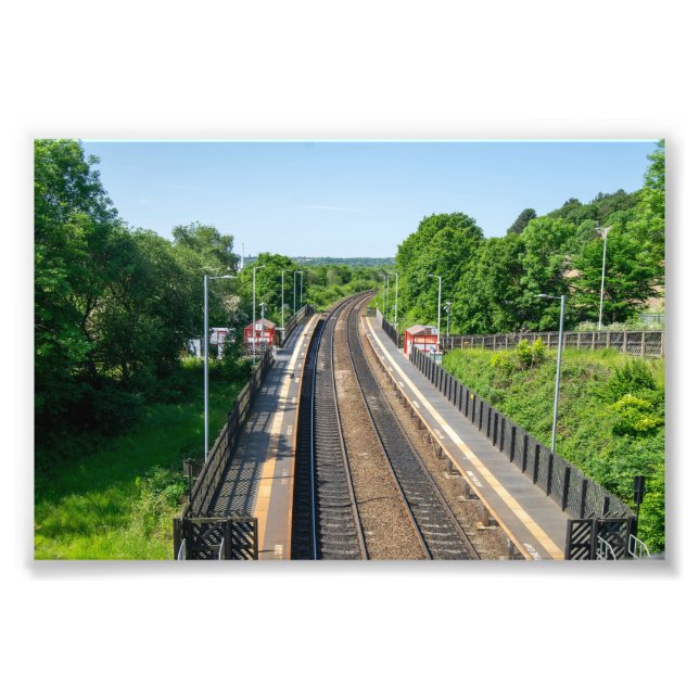 Deighton Railway Station, Huddersfield Photo Print (Front)