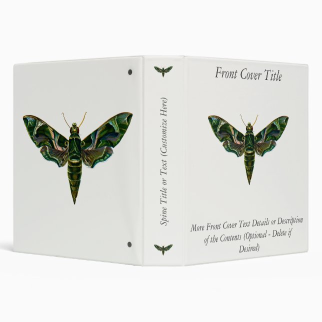 Deilephila Nerii - Oleander Hawk-Moth 3 Ring Binde Binder (Background)