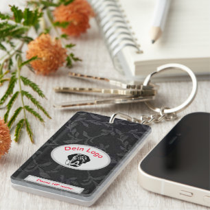 Dein Bild Mastiff Bulldog Logo Schlüsselanhänger Keychain