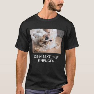 DEIN DESIGN/TEXT/FOTO Herren Hund schwarz T-Shirt