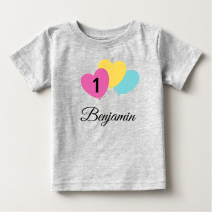 DEIN DESIGN/TEXT/PHOTO first birthday balloon Baby T-Shirt