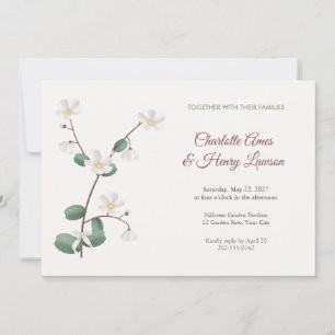 Deinanthe Woodland Flower Wedding Invitation