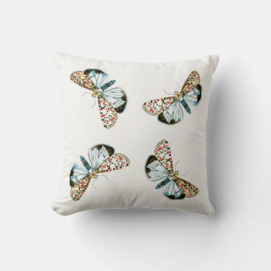 Deiopeia pulchella - Crimson-Speckled Flunkey Moth Throw Pillow