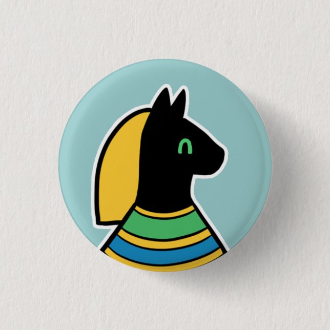 Deity :: Bastet 1 Inch Round Button (Front)