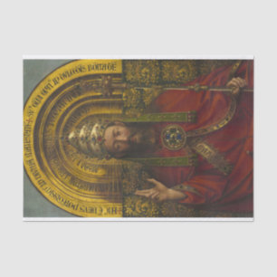 Deity Enthroned, Christ, The Ghent Altarpiece Tissue Paper