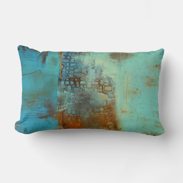 Deja Blue Lumbar Pillow (Front)