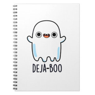 Deja Boo Cute Halloween Ghost Pun Notebook