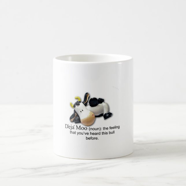 Deja Moo Bull Comic Coffee Mug (Center)