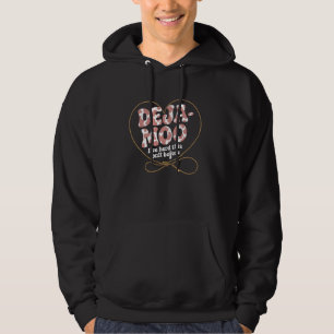Deja Moo Funny Cow Print Design with Heart Lasso R Hoodie