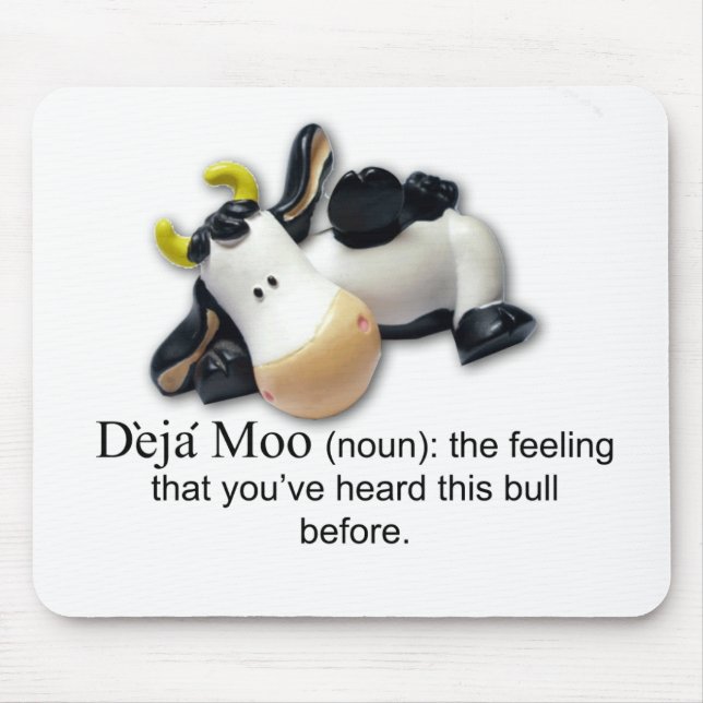 Deja Moo Mouse Pad (Front)