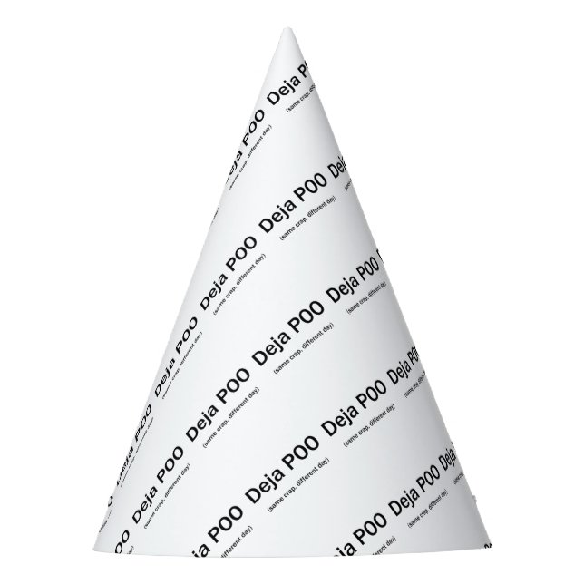 Deja Poo Party Hat (Front)