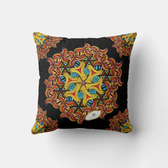 "Deja Vu" Throw Pillow (Back)