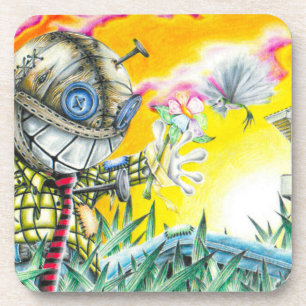 Deja Vudoo - Cute Colourful Pin Cushion Doll Art Coaster