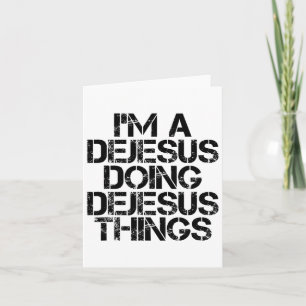 Dejesus Funny Surname Family Tree Birthday Reunion Card
