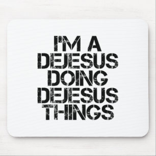 Dejesus Funny Surname Family Tree Birthday Reunion Mouse Pad