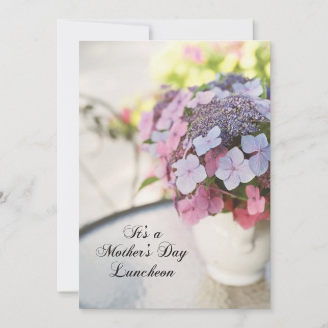 Déjeuner de Fête des Mères Invitation avec Fleurs (Devant)