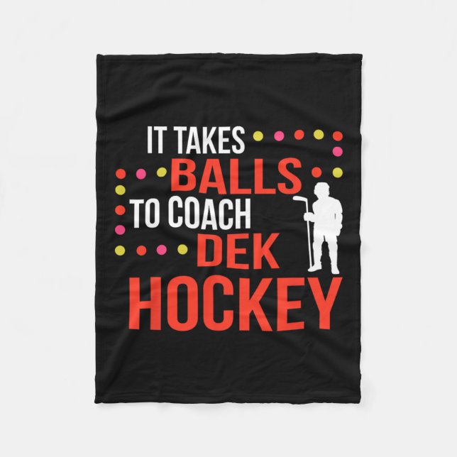 Dek Hockey Coach  Fleece Blanket (Front)