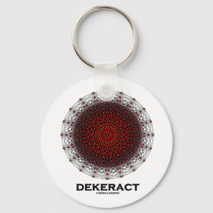 Dekerat (10-Dimensional Hypercube) Keychain