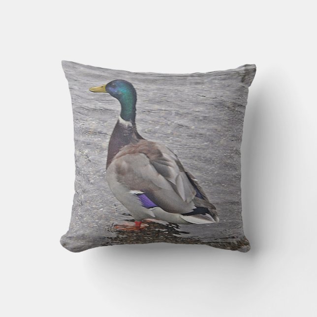 Dekokissen Ente Throw Pillow (Front)