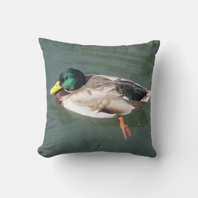 Dekokissen entspannte Ente Throw Pillow (Front)