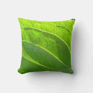 Dekokissen hellgrünes Blatt Throw Pillow