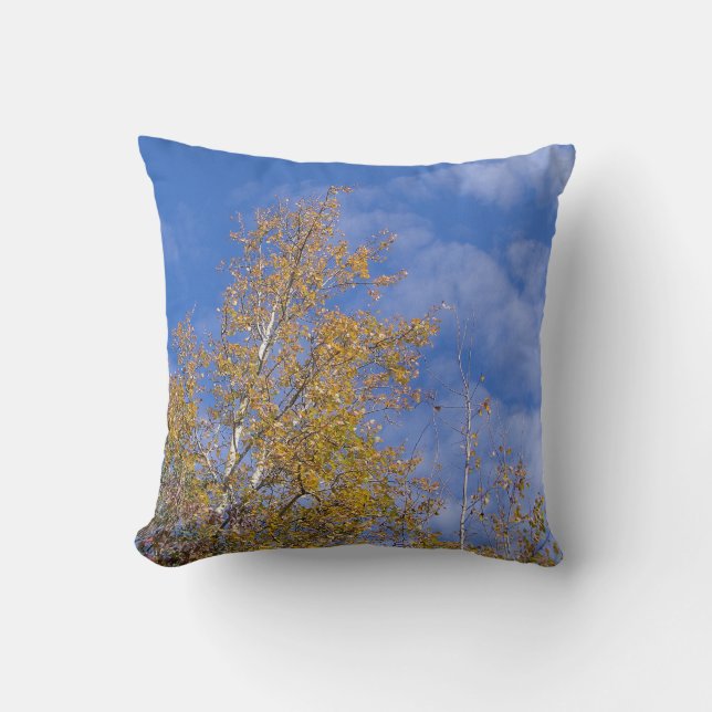 Dekokissen Herbstbirke Throw Pillow (Front)